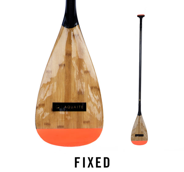 Aqua Pro: Carbon + Bamboo SUP Paddle - Fixed